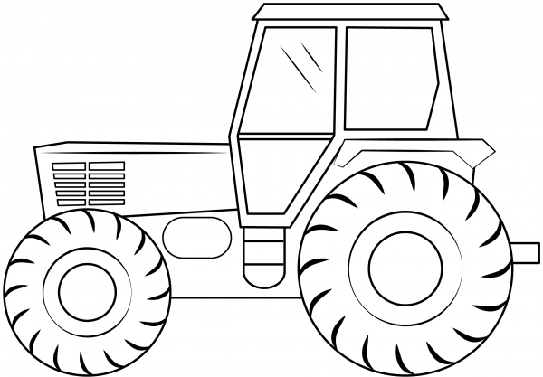 Tractor coloring page image