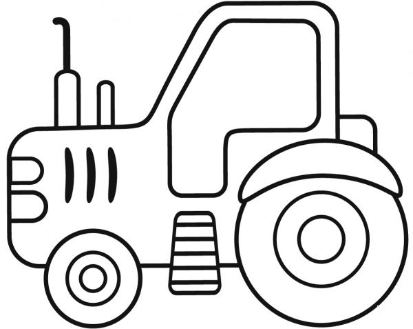 Tractor coloring page image