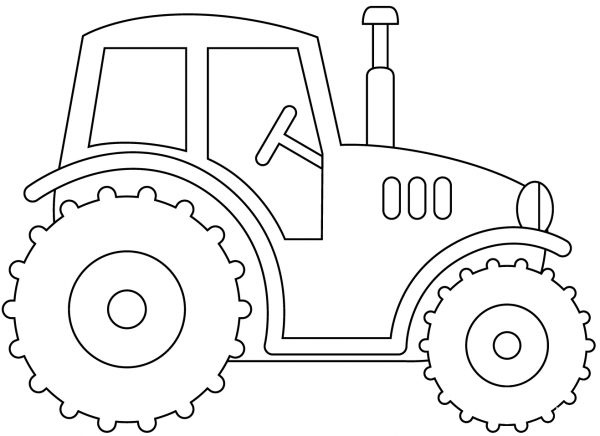 Tractor coloring page image