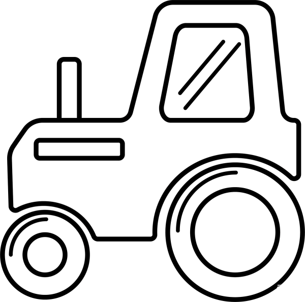 Tractor coloring page image