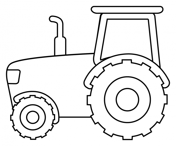 Tractor Emoji coloring page image