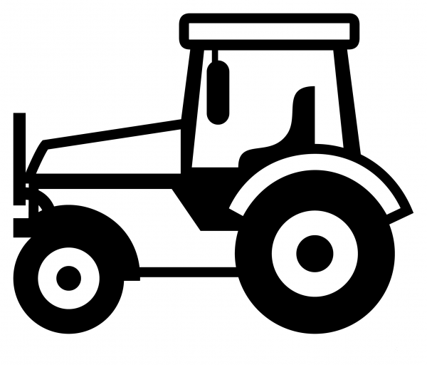 Tractor Emoji coloring page image