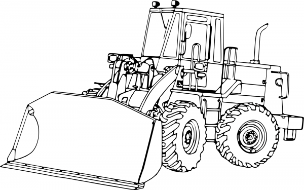 Tractor Loader coloring page image