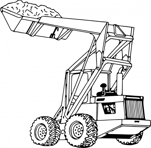 Tractor Loader coloring page image