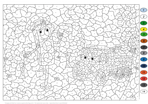 Traffic Light and Lorry Color by Number image