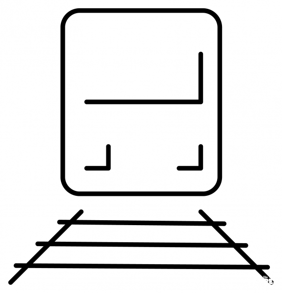 Train Emoji coloring page image