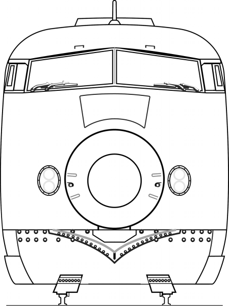 Train Locomotive coloring page image