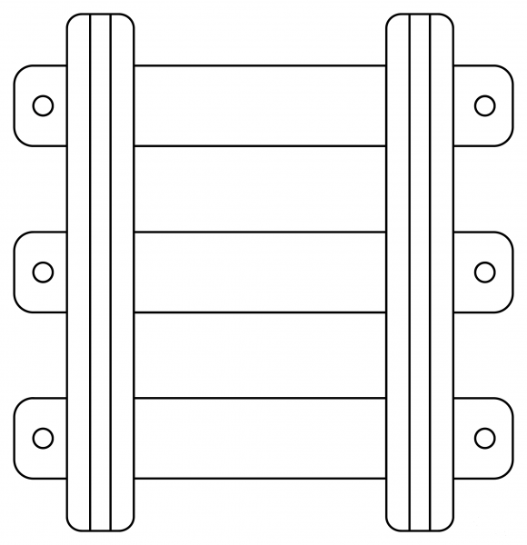 Train Track coloring page image