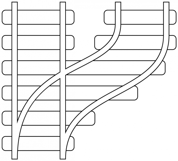 Train Tracks coloring page image