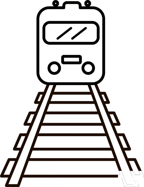 Train Tracks coloring page image