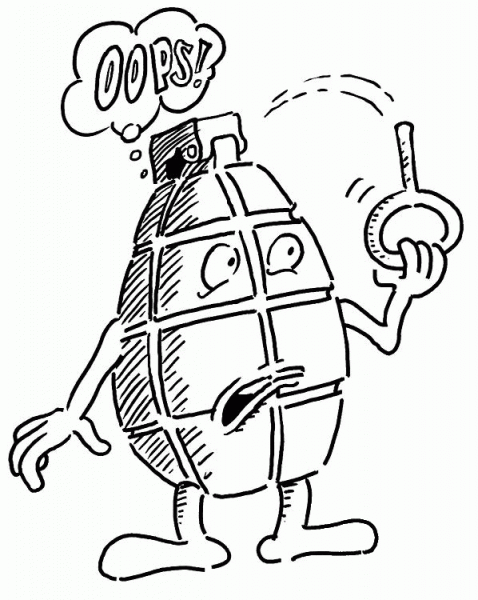 Training Grenade  coloring page image