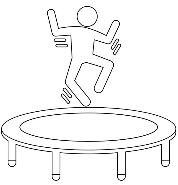 Trampoline coloring page image