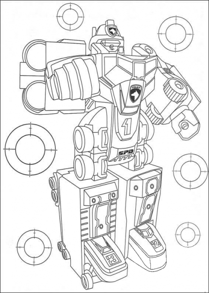 Transformer coloring page image