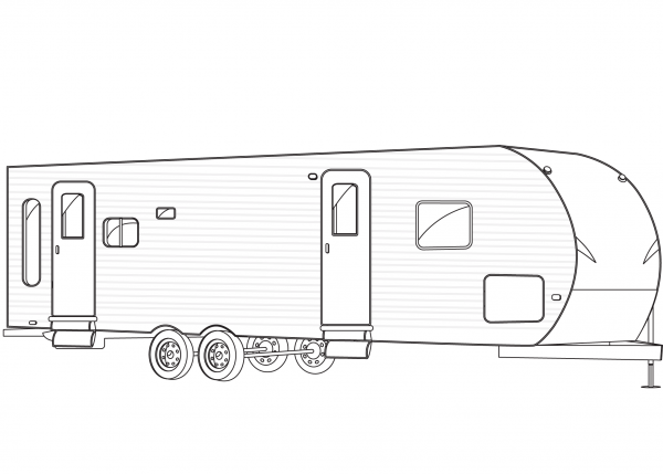 Travel Trailer coloring page image
