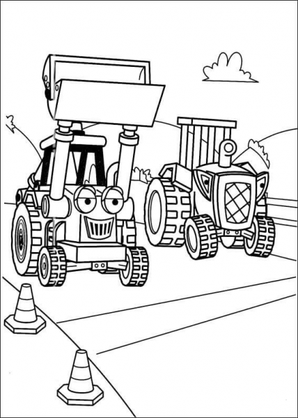 Travis And Muck  coloring page image