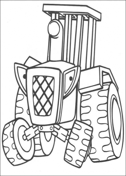 Travis tractor coloring page image