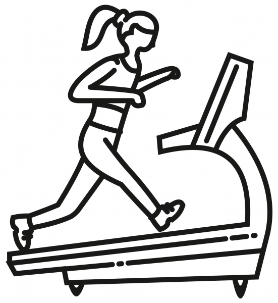 Treadmill coloring page image