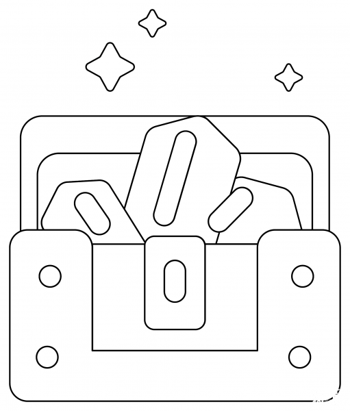 Treasure Chest coloring page image