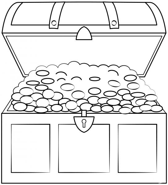 Treasure Chest coloring page image