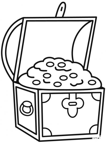 Treasure Chest coloring page image