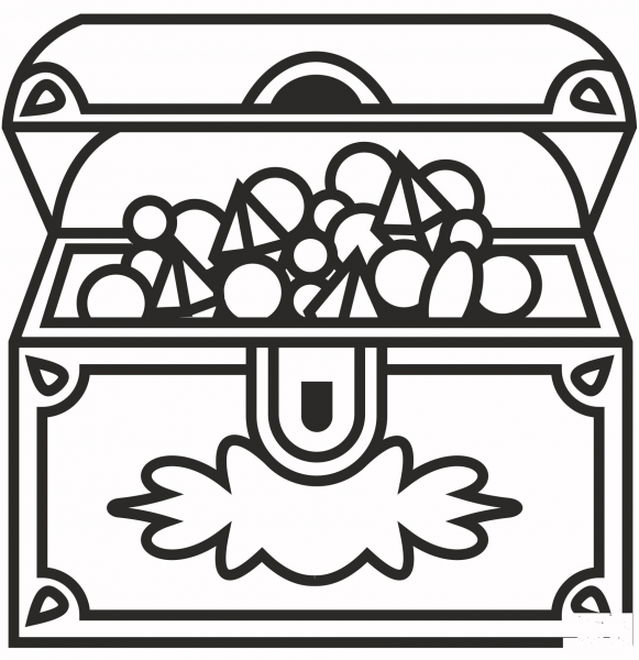 Treasure Chest coloring page image