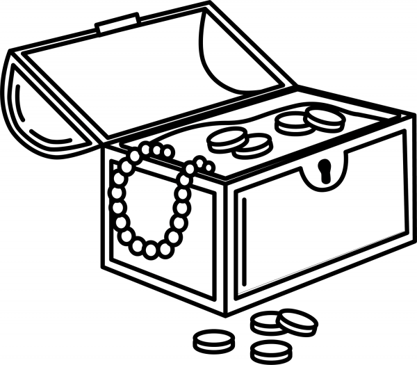 Treasure Chest coloring page image