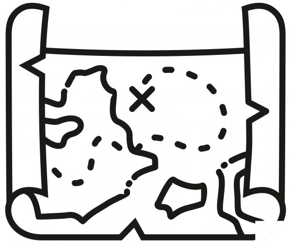Treasure Map coloring page image