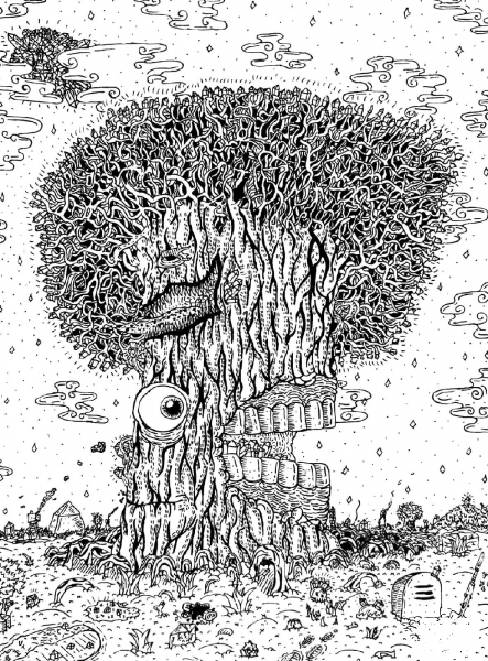 Tree by Kris Man coloring page image