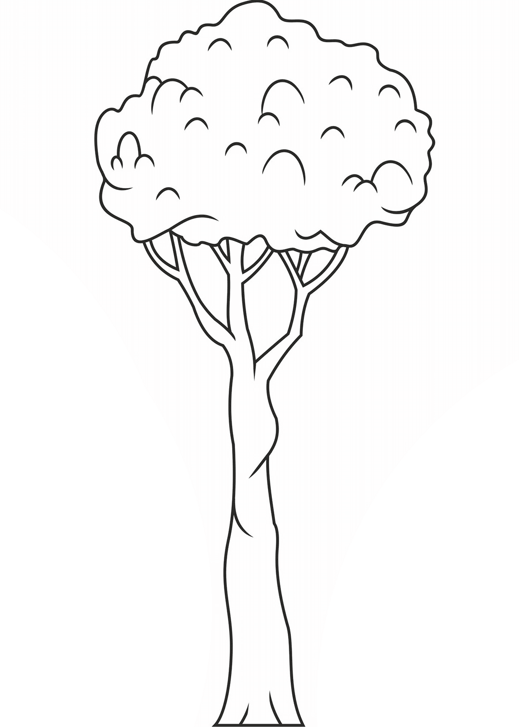 Tree coloring page - ColouringPages