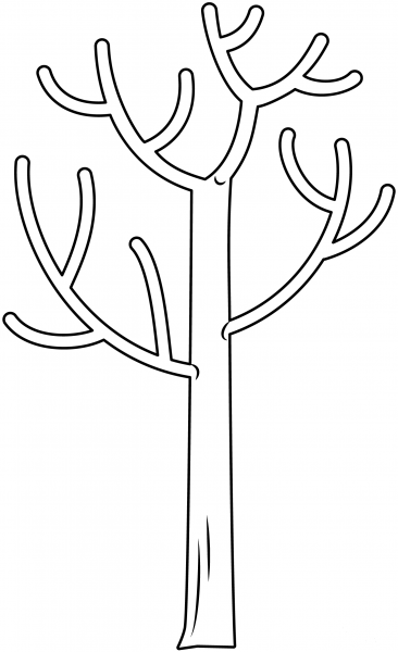 Tree No Leaves coloring page image
