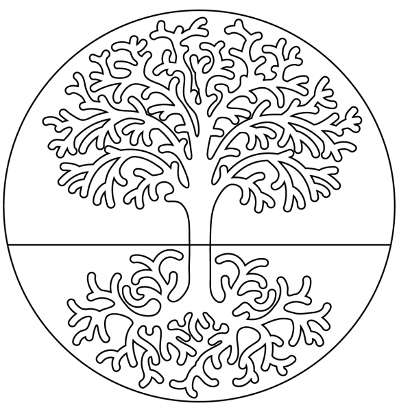 Tree of Life coloring page image