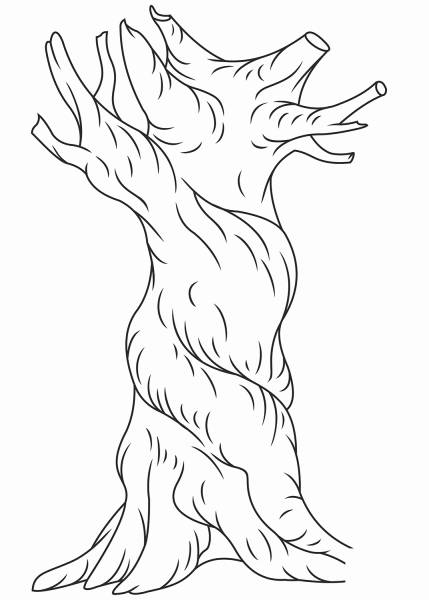Tree Trunk coloring page image