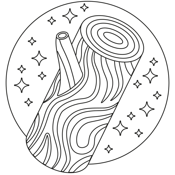 Tree Trunk coloring page image