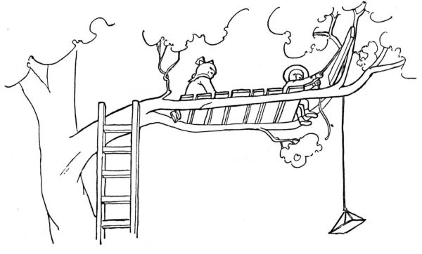 Treehouse  coloring page image