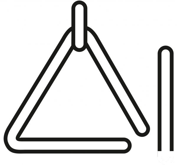 Triangle Instrument coloring page image