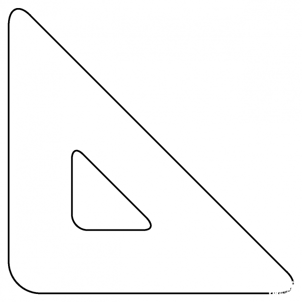 Triangular Ruler Emoji coloring page image
