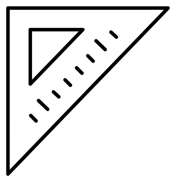 Triangular Ruler Emoji coloring page image
