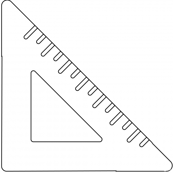 Triangular Ruler Emoji coloring page - ColouringPages