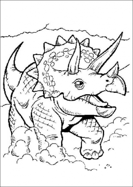 Triceratop coloring page image