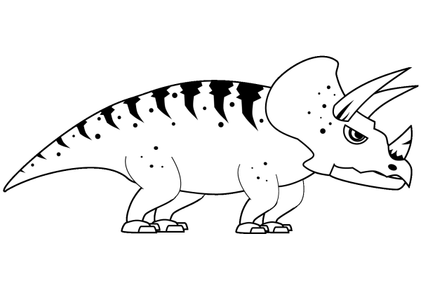 Triceratops coloring page image