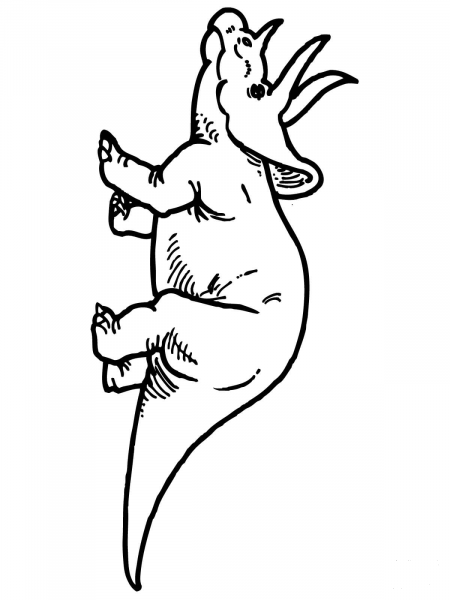 Triceratops Dino coloring page image