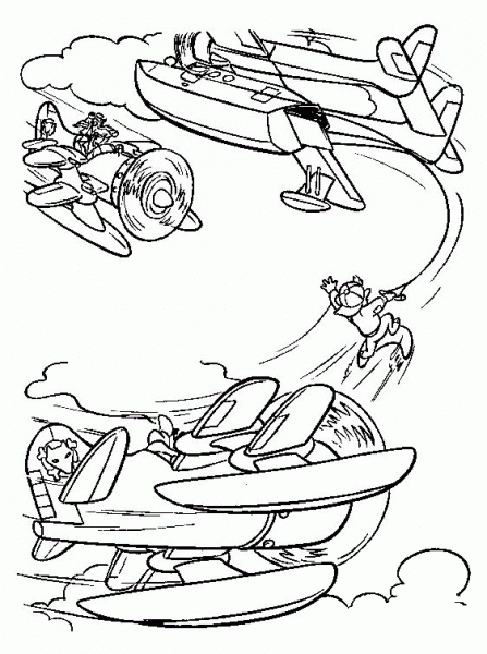 Tricks in the air coloring page image