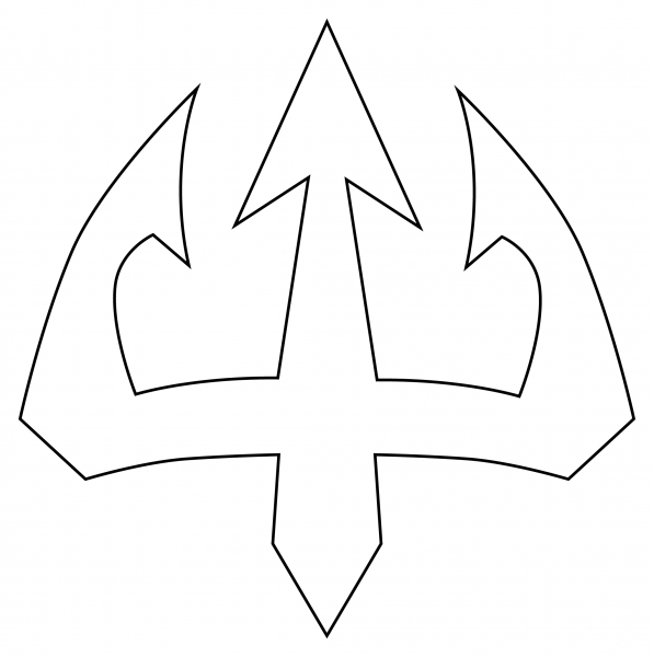 Trident Emblem coloring page image