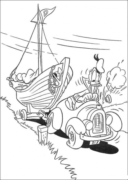 Trip To The Sea  coloring page image