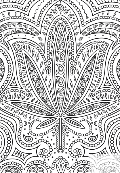 Trippy Weed coloring page image