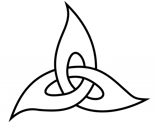 Triquetra Knot coloring page image