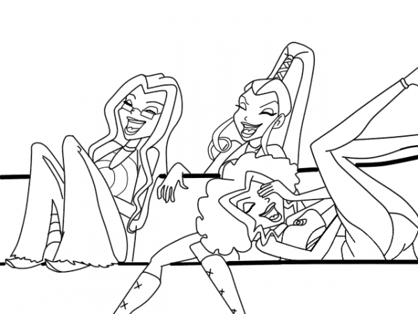 Trix Laughing coloring page image