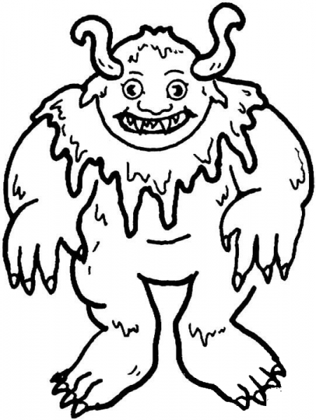Troll coloring page image