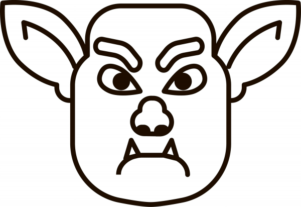 Troll coloring page image