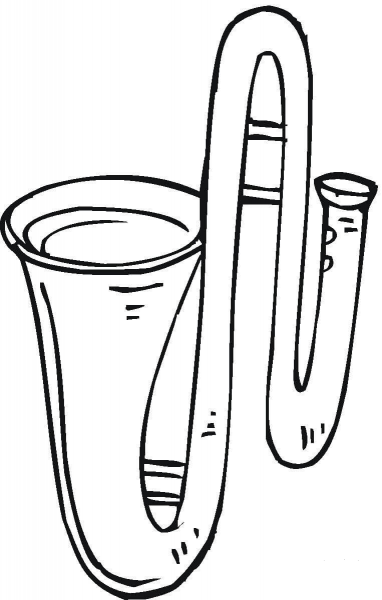 Trombone  coloring page image